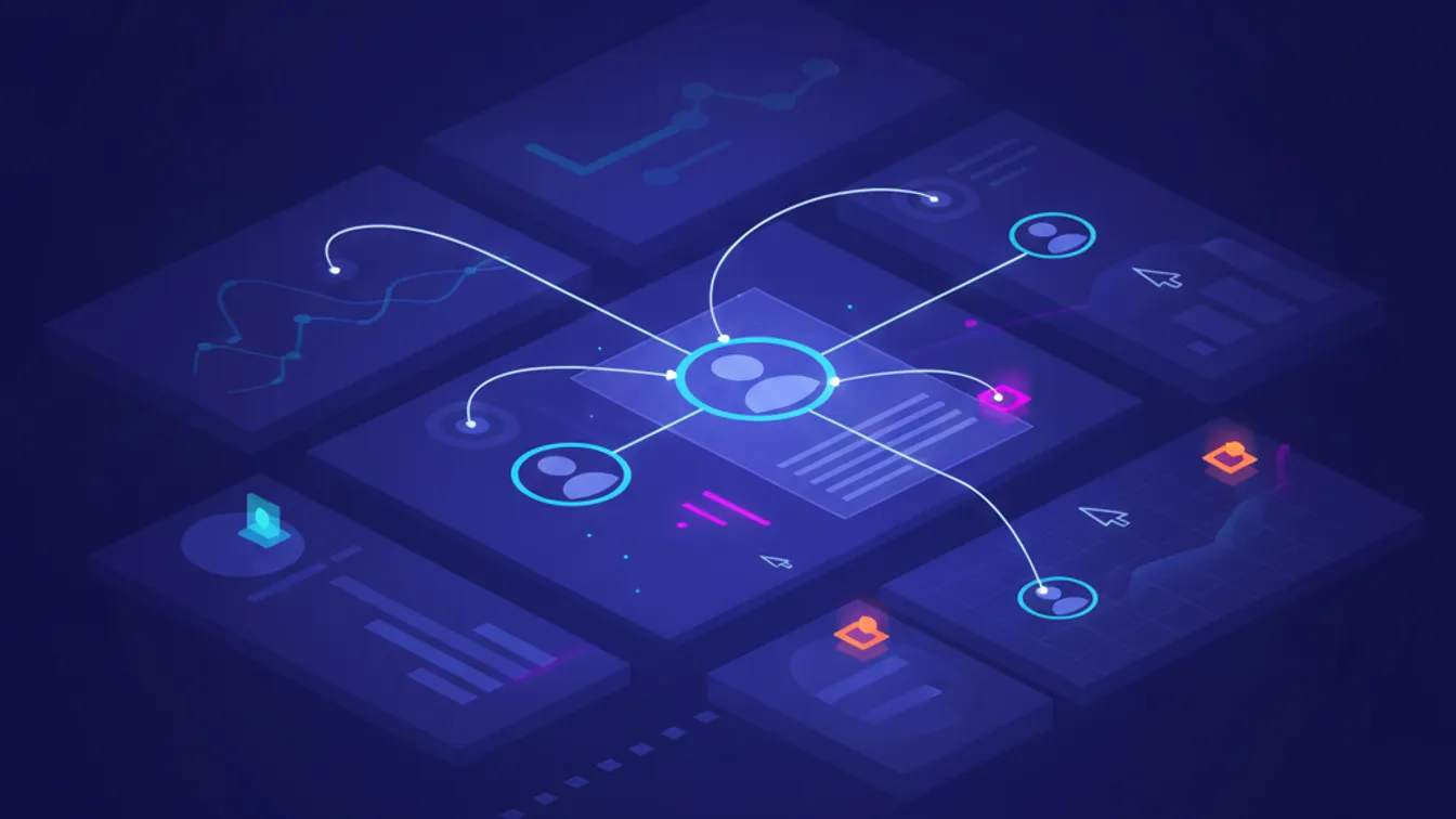 Modern SaaS dashboard showing real-time collaboration with live cursors, animated notifications, and streaming data feeds