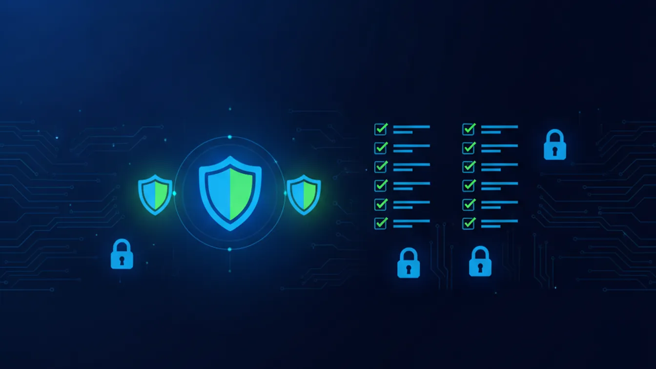 SaaS compliance dashboard showing SOC 2 audit controls, security checklists, and trust service criteria status indicators