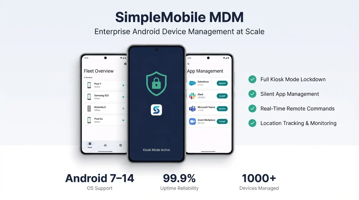 SimpleMobile MDM — Enterprise Android Device Management Platform