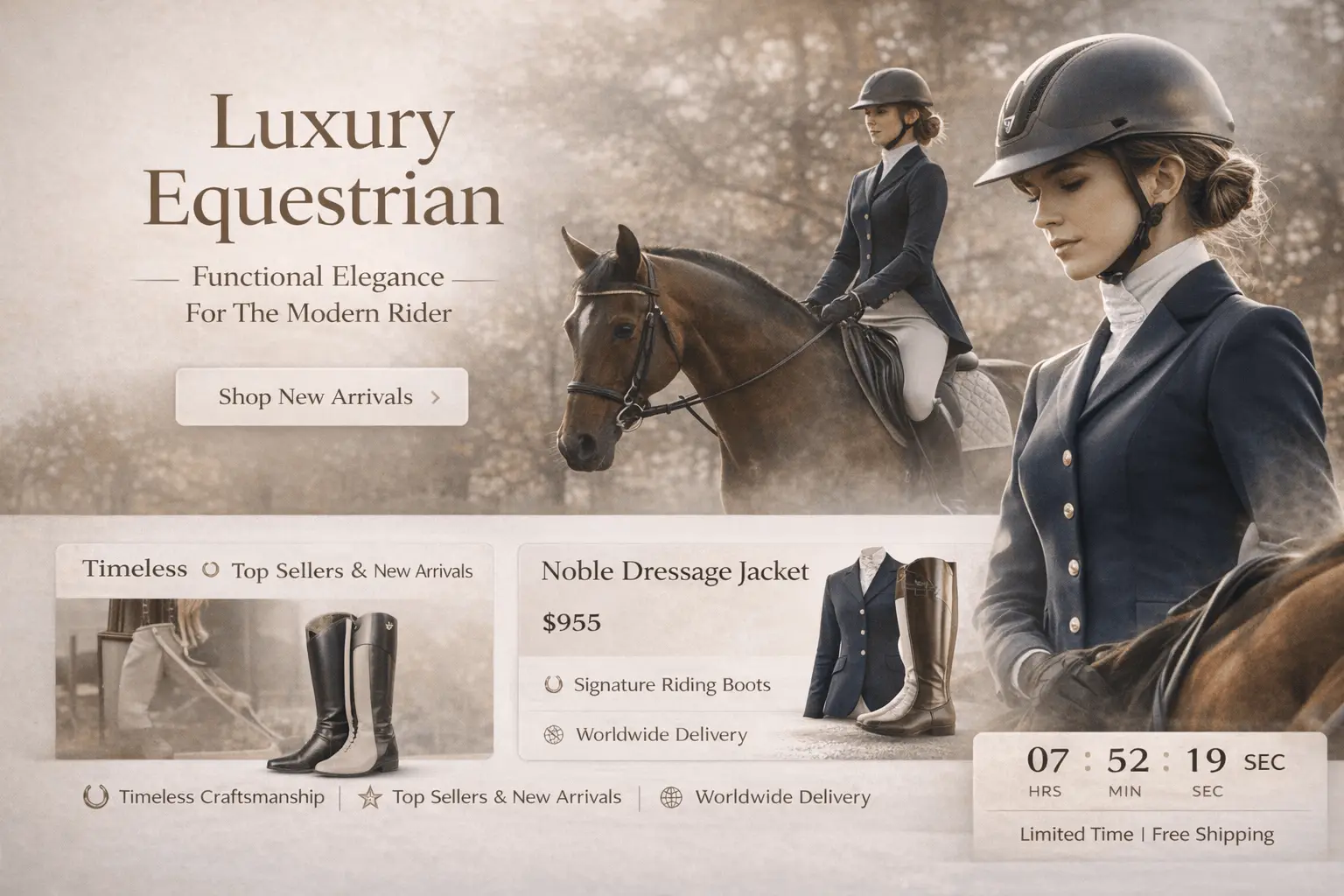 Premium Equestrian Lifestyle Ecommerce Experience