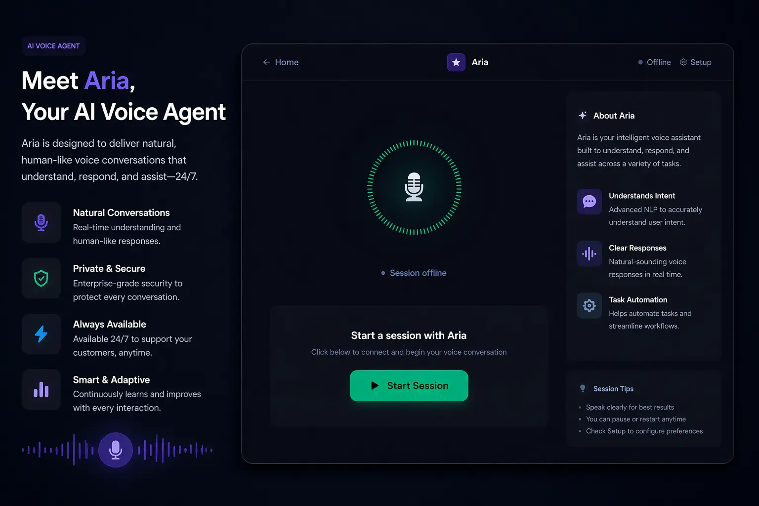 AI Voice Agent for 24/7 Customer Engagement and Call Automation